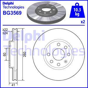 Delphi BG3569 - Əyləc Diski furqanavto.az