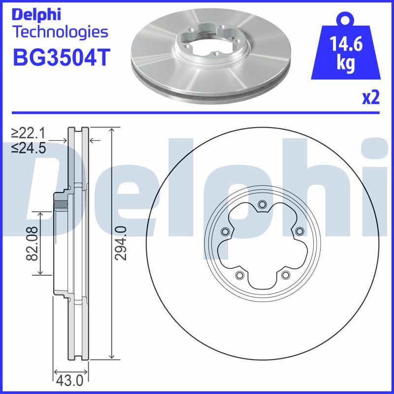 Delphi BG3504T - Əyləc Diski furqanavto.az