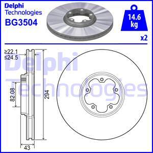 Delphi BG3504 - Əyləc Diski furqanavto.az