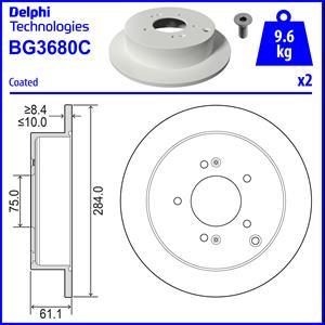 Delphi BG3680C - Əyləc Diski furqanavto.az