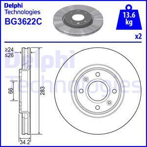 Delphi BG3622 - Əyləc Diski furqanavto.az