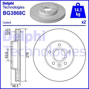 Delphi BG3868C-18B1 - Əyləc Diski furqanavto.az