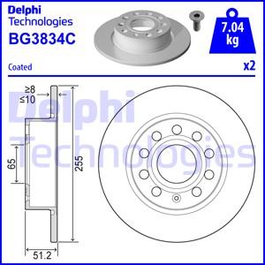 Delphi BG3834C - Əyləc Diski furqanavto.az