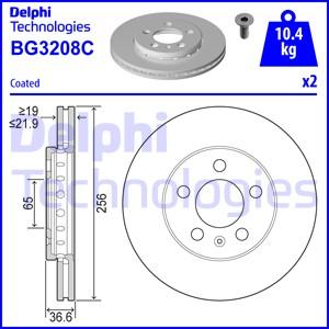 Delphi BG3208-C - Əyləc Diski furqanavto.az