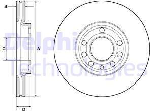 Delphi BG3713 - Əyləc Diski furqanavto.az