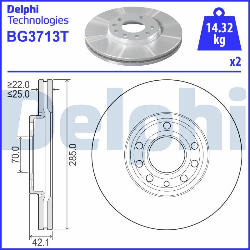 Delphi BG3713T - Əyləc Diski furqanavto.az