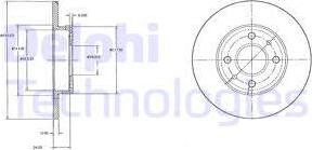 Delphi BG2458C - Əyləc Diski furqanavto.az