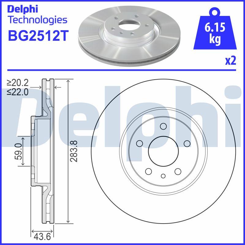 Delphi BG2512T - Əyləc Diski furqanavto.az