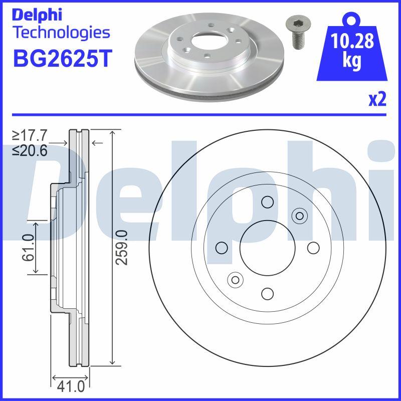 Delphi BG2625T - Əyləc Diski furqanavto.az