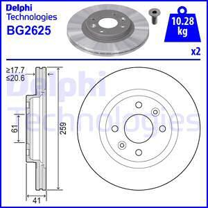 Delphi BG2625 - Əyləc Diski furqanavto.az