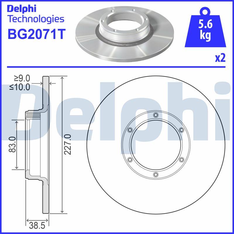 Delphi BG2071T - Əyləc Diski furqanavto.az