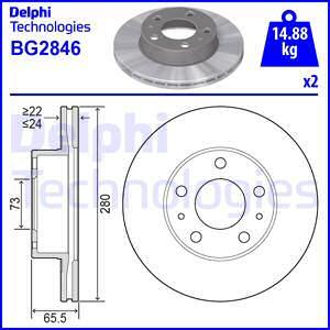 Delphi BG2846 - Əyləc Diski furqanavto.az