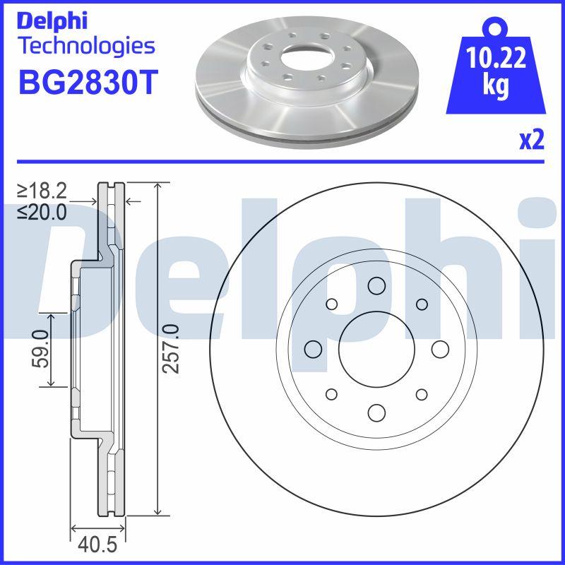 Delphi BG2830T - Əyləc Diski furqanavto.az