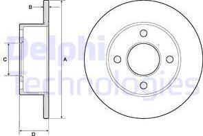 Delphi BG2343 - Əyləc Diski furqanavto.az