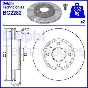 Delphi BG2282 - Əyləc Diski furqanavto.az