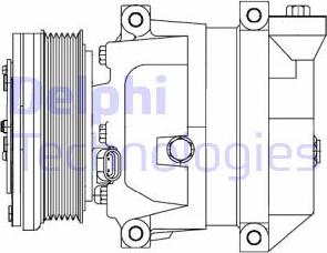 Delphi CS10095 - Kompressor, kondisioner furqanavto.az