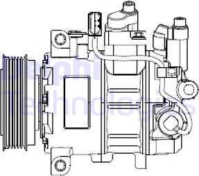 Delphi CS20474 - Kompressor, kondisioner furqanavto.az