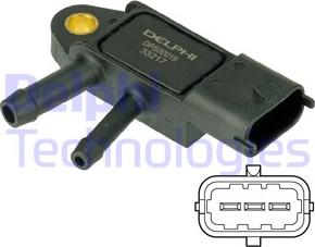 Delphi DPS00019 - Sensor, işlənmiş təzyiq furqanavto.az