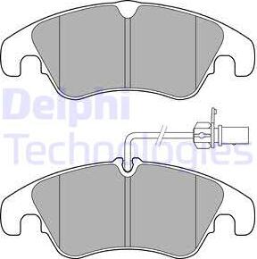 Delphi LP3152-18B1 - Əyləc altlığı dəsti, əyləc diski furqanavto.az