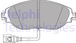 Delphi LP3389-18B1 - Əyləc altlığı dəsti, əyləc diski furqanavto.az