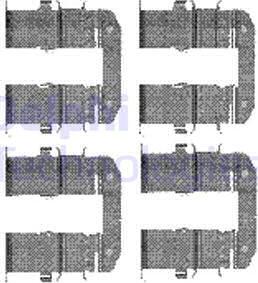 Delphi LX0482 - Disk əyləc pedləri üçün aksesuar dəsti furqanavto.az