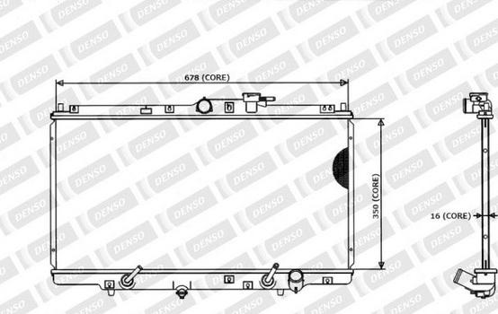 Denso 221-3200 - Radiator, mühərrikin soyudulması furqanavto.az