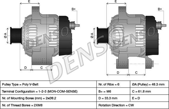 Denso DAN507 - Alternator furqanavto.az