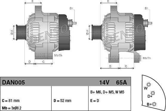 Denso DAN005 - Alternator furqanavto.az