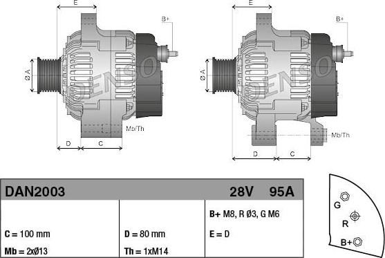 Denso DAN2003 - Alternator furqanavto.az