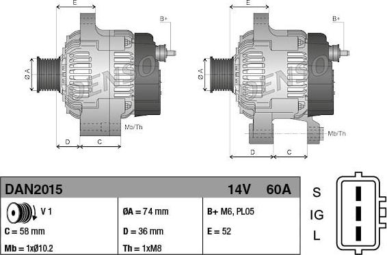 Denso DAN2015 - Alternator furqanavto.az