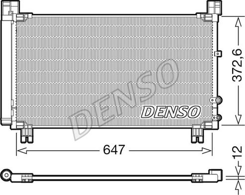 Denso DCN50053 - Kondenser, kondisioner furqanavto.az