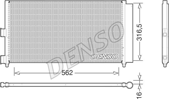 Denso DCN09072 - Kondenser, kondisioner furqanavto.az