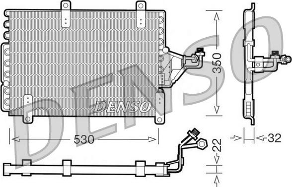 Denso DCN09143 - Kondenser, kondisioner furqanavto.az