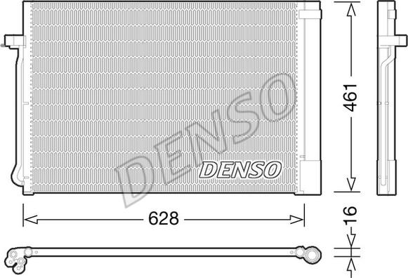 Denso DCN05013 - Kondenser, kondisioner furqanavto.az