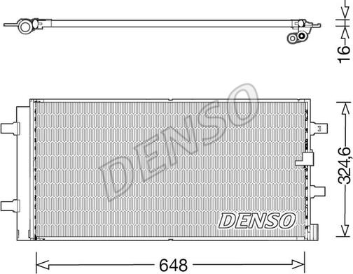 Denso DCN02044 - Kondenser, kondisioner furqanavto.az