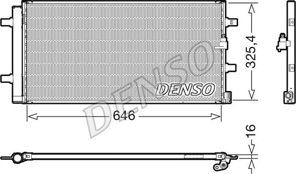 Denso DCN02041 - Kondenser, kondisioner furqanavto.az