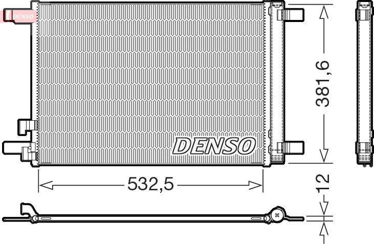 Denso DCN02048 - Kondenser, kondisioner furqanavto.az