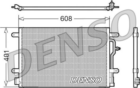 Denso DCN02011 - Kondenser, kondisioner furqanavto.az