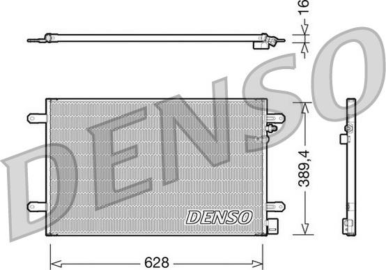 Denso DCN02017 - Kondenser, kondisioner furqanavto.az