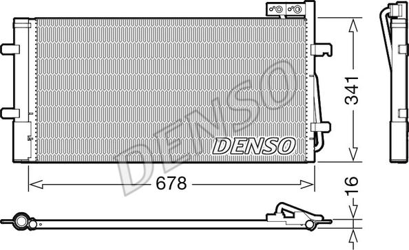 Denso DCN02035 - Kondenser, kondisioner furqanavto.az