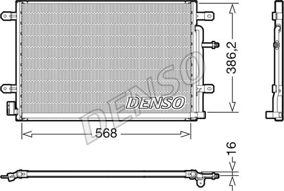 Denso DCN02038 - Kondenser, kondisioner furqanavto.az