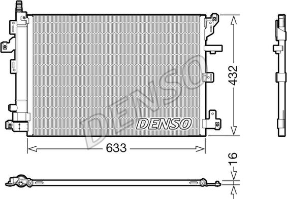 Denso DCN33012 - Kondenser, kondisioner furqanavto.az