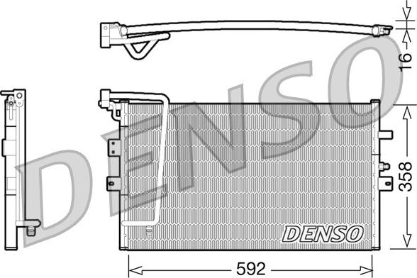 Denso DCN25002 - Kondenser, kondisioner furqanavto.az