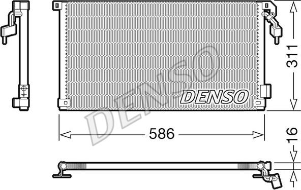 Denso DCN21012 - Kondenser, kondisioner furqanavto.az