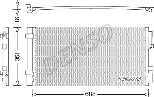 Denso DCN23034 - Kondenser, kondisioner furqanavto.az