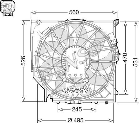 Denso DER05008 - Fen, radiator furqanavto.az