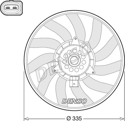 Denso DER02008 - Fen, radiator furqanavto.az