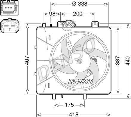 Denso DER07010 - Fen, radiator furqanavto.az