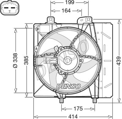 Denso DER07011 - Fen, radiator furqanavto.az