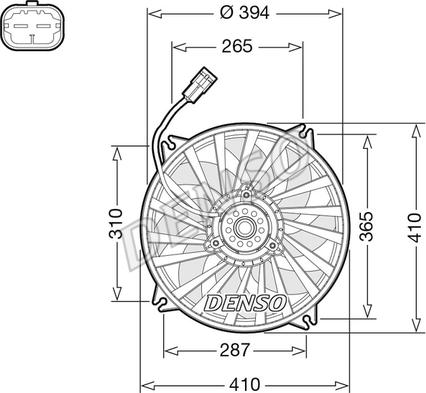 Denso DER07012 - Fen, radiator furqanavto.az